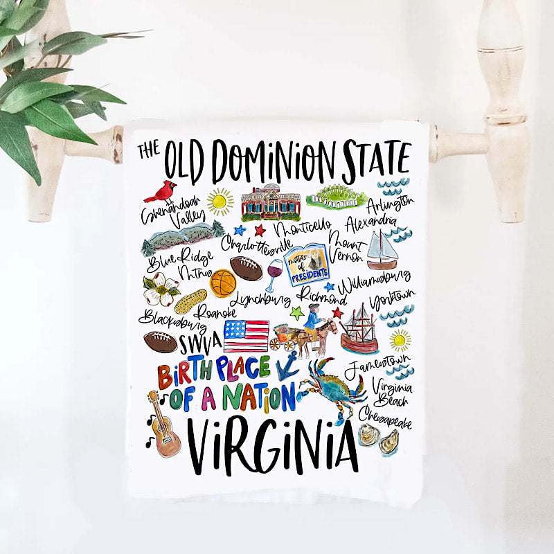 Virginia State Tea Towel