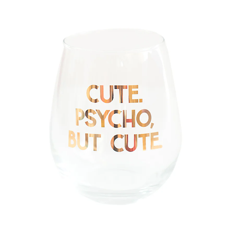 Cute Psycho Wine Glass