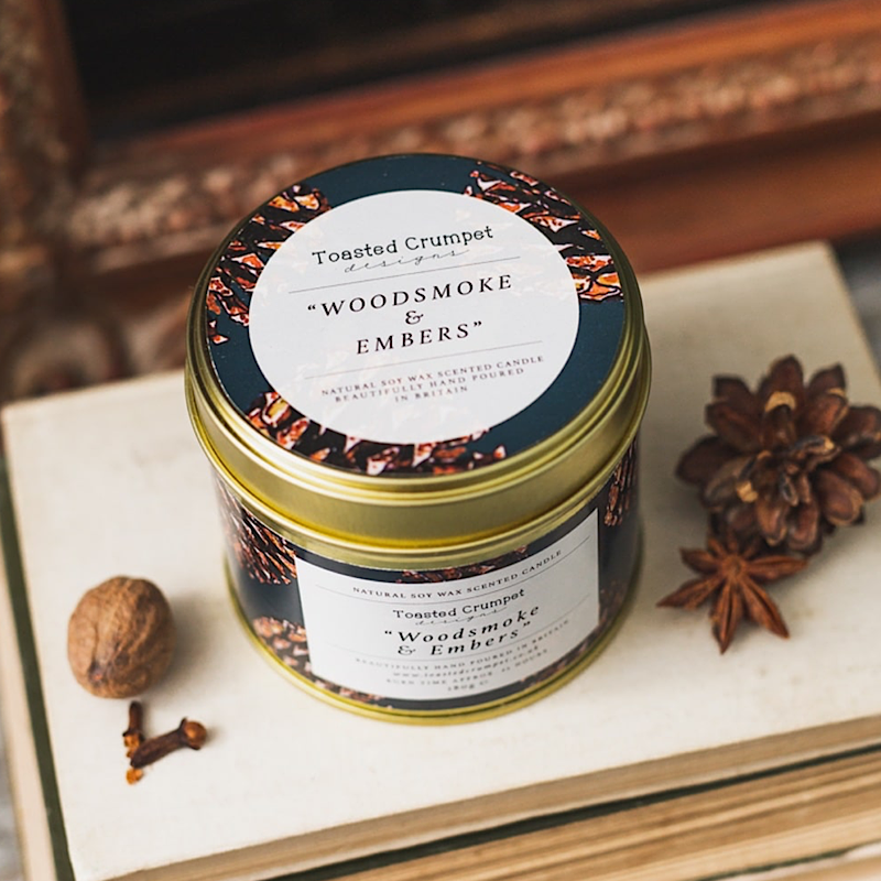 Woodsmoke & Embers Candle Tin